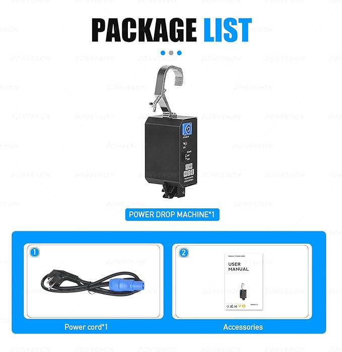 MOKA SFX DMX Power Drop Machine Stage Curtain Control System Hook Stage Screen Concert Curtain Kabuki Drop 6PCS/Lot