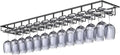 Xverycan Wine Glass Rack Under Cabinet, 12 Row Extreme Large Stemware Hanger, Metal Wine Goblet Holder, DIY Bar Glass Storage Rack for Bar Counter, Kitchen, Screws Included
