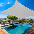 Amagenix Sun Shade Sail 13'X20' Curved Edge Outdoor Shade Canopy Light Grey Breathable 95% UV Block Shade Cloth for Patio Garden Backyard (We Make Custom Size)