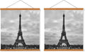 FALAMON 2 Pack Magnetic Poster Hanger Frame, 8x10 8x12 8x18 Teak Wood Magnet Poster Frame for Hanging Posters, Prints, Photos, Pictures, Maps, Scrolls, and Canvas Artwork