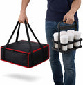 Bodaon Insulated Bag-Pizza Bags for Delivery & Plastic Portable Drink Carrier，20"x 20"x 6" ermicas/Warming/Heat Carrying out Insulation Large Bag，Doordash Warmer/Hot Food BCarrier Box, Keeping Cooler