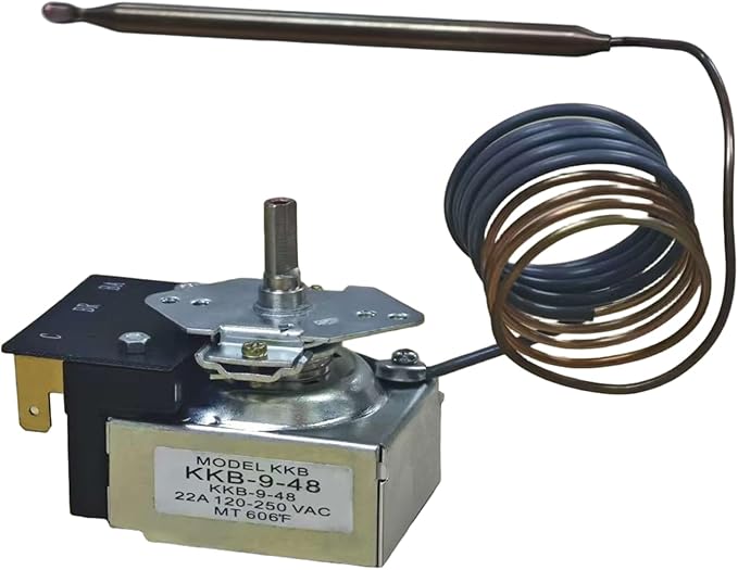PB010036 Bake/Broil Thermostat，Compatible with Awoco Ranges， Compatible with Viking – Replace KKB-9-48, 22A 120–250VAC, Max 606°F, with Safety Auto‑Shutoff.