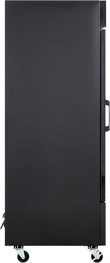 Kratos Commercial Freezer Display Merchandiser - 1 Self Closing Swing Door, 31"W, Black (67K-218)
