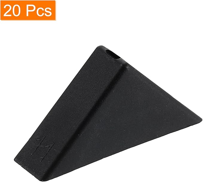 uxcell 20Pcs Plastic Corner Protectors 11x50mm Right Angle Shape Glass Corner Guards Cushion for Corner Protection of Glass, Mirror, Tile, Black