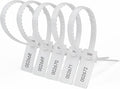Heavy Duty Plastic Security Seal - Self Locking Tamper Evident Shipping Tags, Numbered Pull Tight Securing Straps for Truck Trailer, Length 337 mm 13.2" (White 1000 PCS)