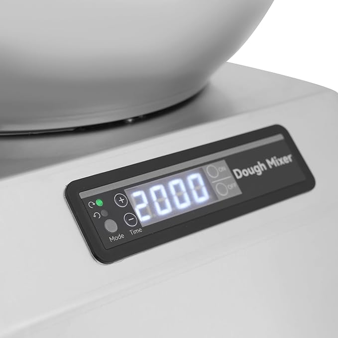 Commercial Dough Maker, 1500w Electric Dough Kneading Machine With Clear Lid, 6.89-In H Double Rotating Flour Mixer, 17.64lbs Capacity For Restaurant Bakery Home.