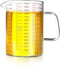 WhiteRhino Glass Measuring Cup,6Cup/1500ml/50oz Liquid Measuring Cups, Measuring Cup With Handle and V-Shaped Spout, Glass Beaker with Three Scales (OZ, Cup, ML), Dishwasher/Freezer/Microwave Safe