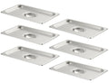 CURTA 6-Pack 1/4 Size Steam Table Pan Cover With Handle, NSF, Hotel Pan Lid, Catering Food Lid