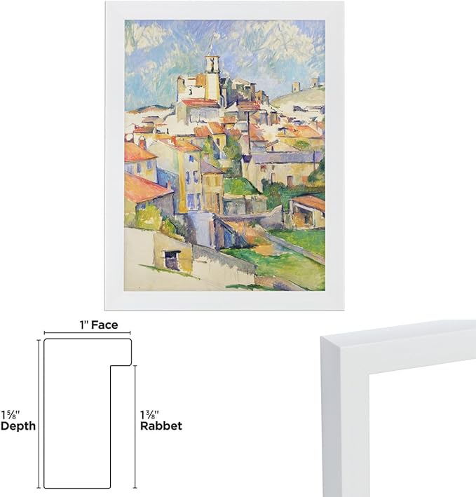 Creative Mark Gotham Gallery Canvas Frame - White 16x20-3 Pack Open Back Frame for Heavy Duty Canvases Paintings Without Glass or Backing - 1-5/8" Depth, 1-3/8" Rabbet - Pre-Assembled, Made in USA