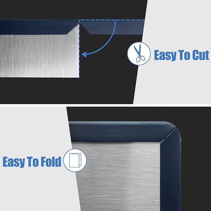 Rubber Edge Trim, Self-Adhesive Rubber Edge Protector for 1/4" Mirror and Flexiglass, EPDM Material, Fit 1/4"(6mm), Length 20Ft, Black Color, U Channel Edge Trim