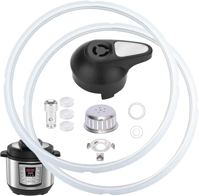 11 PCS Instant Pot Accessories for Lux 5, 6 QT, Instant Pot Replacement Parts Include Sealing Ring, Steam Release Valve, Anti-Block Shield, Valve Sealing Ring, Float Valve and Gasket