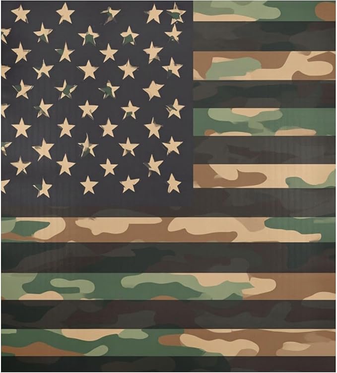 Camouflage USA Flag Black Dishwasher Magnet Cover for Front Panel Magnetic Dishwasher Cover Decorative Refrigerator Magnet Covers Dishwashers Magnetic Sticker for Kitchen Decor, 23" x 26"