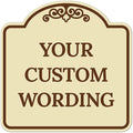 Custom Decorative Sign, Personalized Metal Sign for Business, Driveway, Home, Airbnb, Office Door Plaque,Brown Border Sign, 24x24 Inches, ACM, Fade Resistant, Made in USA by Sigo Signs