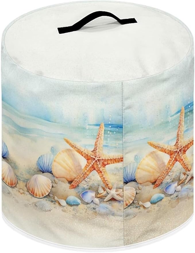Dust Cover for 8 Quart Pressure Cooker Accessories, Dust Proof Easy to Clean Electric Appliance Cover Air Fryer Accessories with Pocket, Watercolor Starfish Seashell