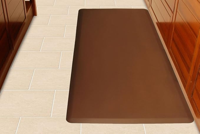 WellnessMats Original Collection Anti-Fatigue Floor Mat, Polyurethane – Ergonomic Support Pad for Home, Kitchen, Garage, Office Standing Desk – Water Resistant - Made in USA