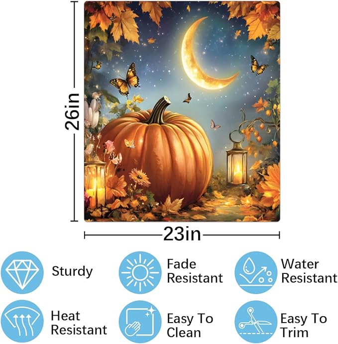 Autumn Pumpkin Maple Leaves Dishwasher Magnet Cover for The Front Dishwasher Door Cover Panel Decals Magnetic Refrigerator Cover for Kitchen Farmhouse Home Decor 23 X 26 in