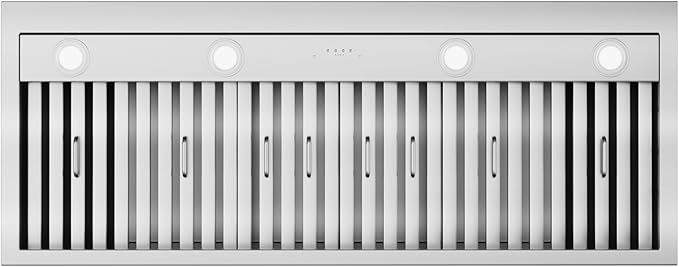 CT Copper Tailor Built-in Range Hood Insert Vent 42 Inch, 1150 CFM, with 4-Speed Fan, LED Light, Dishwasher-safe Baffle Filter, Stainless Steel