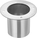 PATIKIL 4" Duct Connector Flange, Straight Pipe Exhaust Flange Stainless Steel Pipe Hose Duct Collar for Heating Cooling Ventilation HVAC System