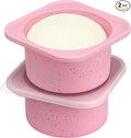 1000ml PLUS Individual Pizza Dough Proofing Containers with Airtight Lids – Food Grade Silicone, Freezer/Dishwasher Safe –Neapolitan Dough Rising & Fermentation – 2 Pack (Cotton Candy)