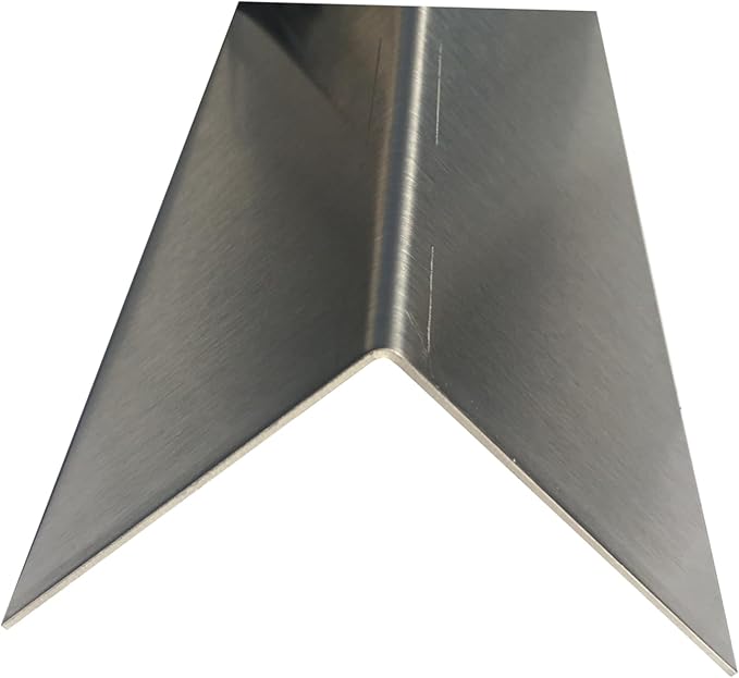 Brushed 304 Stainless Steel Corner Guards, 48" Wall Protectors, 20ga & 16ga, Available in 1/2" to 4", Multi-Pack Options (1, 2, 5, or 10) (5, 3 x 3, 16ga, No Hug Edges)