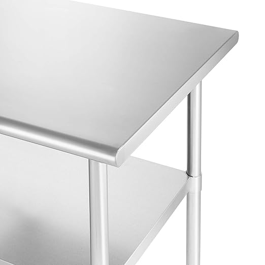 GRIDMANN Stainless Steel Work Table 36 x 24 Inches, NSF Commercial Kitchen Prep Table with Under Shelf for Restaurant and Home