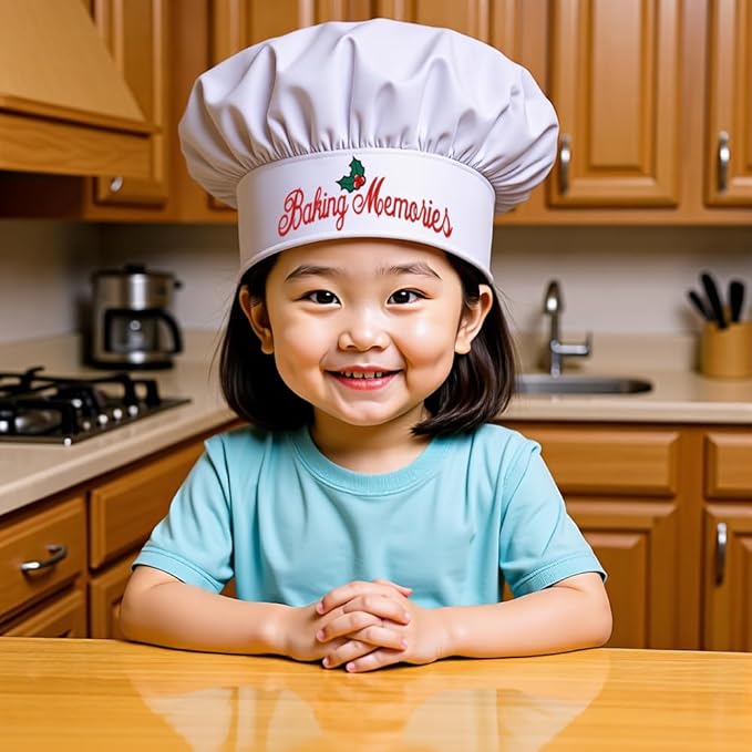The Apron Place Adjustable Professional Chef Hats, Multiple Personalized Embroidered Designs to Choose from, Made in The USA