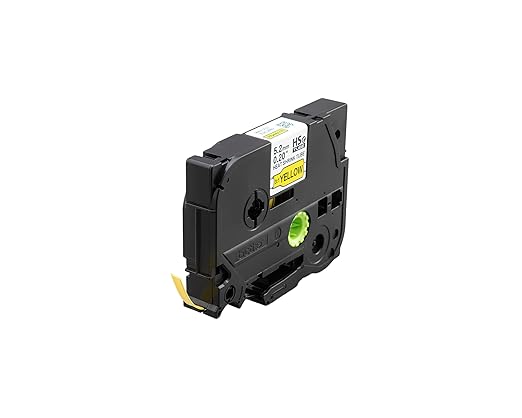Brother HSe611E 5.28mm (0.2in) Black on Yellow 3:1 Heat Shrink Tube