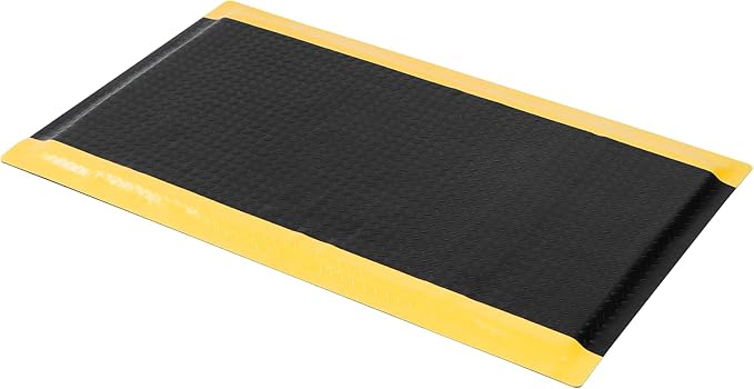 Anti Fatigue Mats Industrial 3' x 5' 15/16" Extra Thick Ergonomic Standing Mat Commercial Kitchen Mat Heavy Duty Diamond Plate Cushioned Shop Floor Mats Helps Relieve Back and Leg Soreness