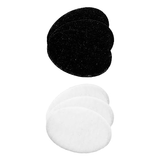 OVENTE Charcoal and Oil Vapor Replacement Filter Set Compatible with 2L Electric Deep Fryer FDM2201BR, 3-Pack Odor-Reducing Filters for Cleaner, Safer Home Frying, Black & White ACPFDM2203