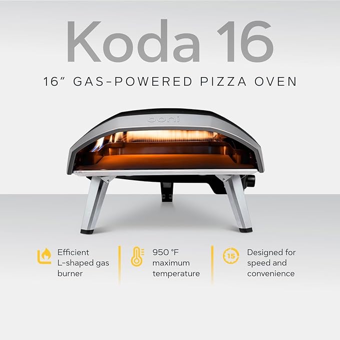 Ooni Koda 16 Gas Pizza Oven - Ultimate Pizza Oven Bundle - Includes 14" Perforated Pizza Peel, Turning Peel and Koda 16 Cover
