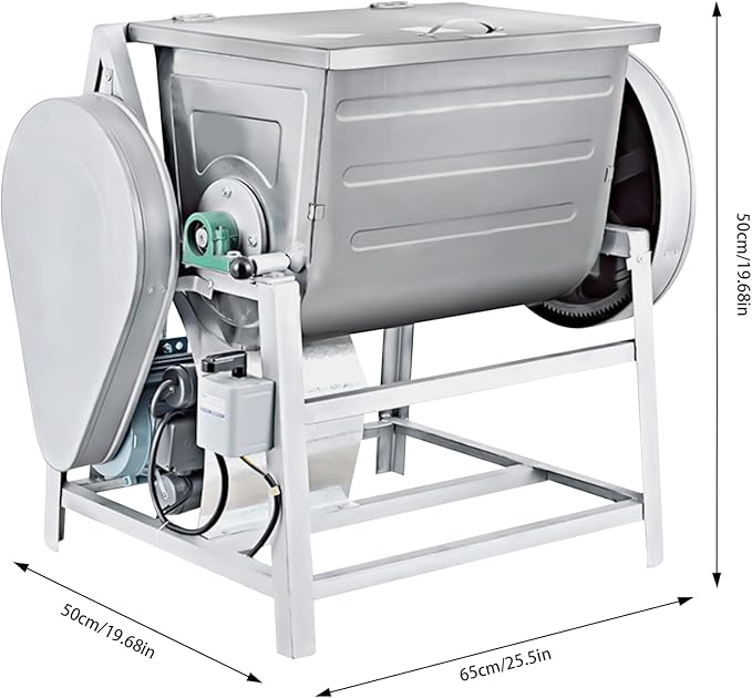 Commercial Dough Mixer Big Electric Flour Mixing Machine 1500W 30QT Large Capacity Heavy Duty Dough Kneading Machine with 90° Tilt Bowl, Dual Rotation for Bakeries, Pizzerias, Restaurants