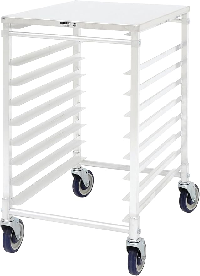 Commercial Knockdown 10-Tier Aluminum End Load NSF Sheet/Bun Pan Rack with Worktop (28W-172)
