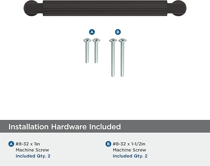 Amerock Ballard 5-1/16 inch (128mm) Center-to-Center Oil-Rubbed Bronze Cabinet Pull, BP37644ORB