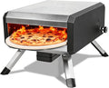 Pizza Oven, with 14" Pizza Stone and Legs,Automatic Rotation Function Outdoor Gas Pizza Ove, Carbon Steel Material,Maximum Temperature of 700°F, for Camping, Parties and Backyard Barbecues,Outdoor