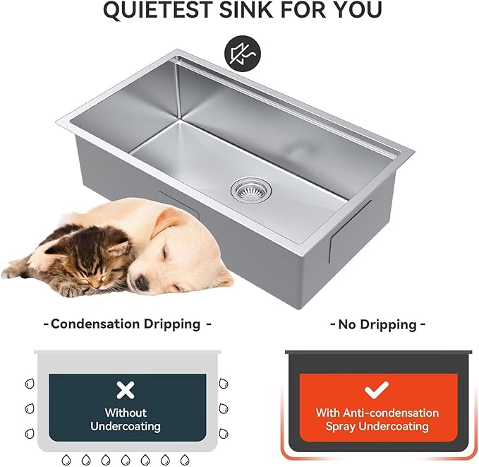 32 inch Undermount Handmade Workstation 18 Gauge Single Bowl Stainless Steel Kitchen Sink with Accessories