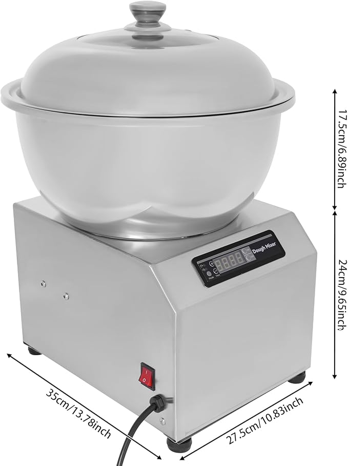 Electric Dough Kneading Machine 1500W Dual Rotating Commercial Dough Mixer 16QT Large Capacity Flour Mixing Machine with Touch Control, 0-30Min Timer for Home, Pizzerias, Restaurants