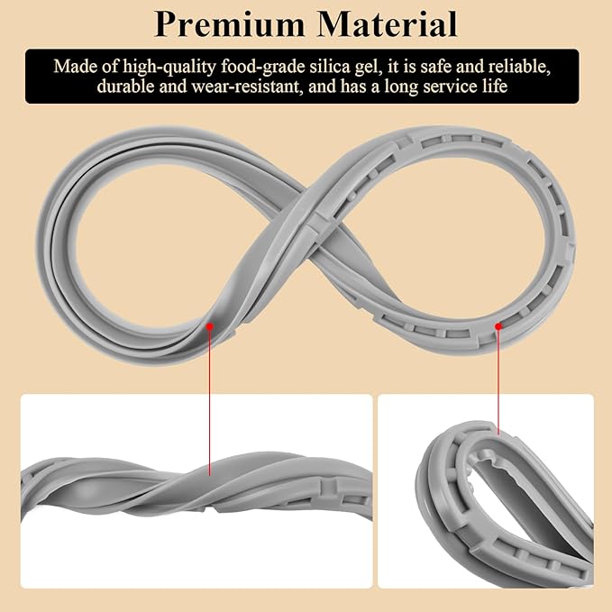 2 Pcs CCP-DH06 Silicone Pressure Rice Cooker Gasket, Compatible with 6-Cup IH Cooker Models, Replacement Dual Motion Rubber Packing, Replacement Silicone Gasket, Replacement rubber packing/gasket