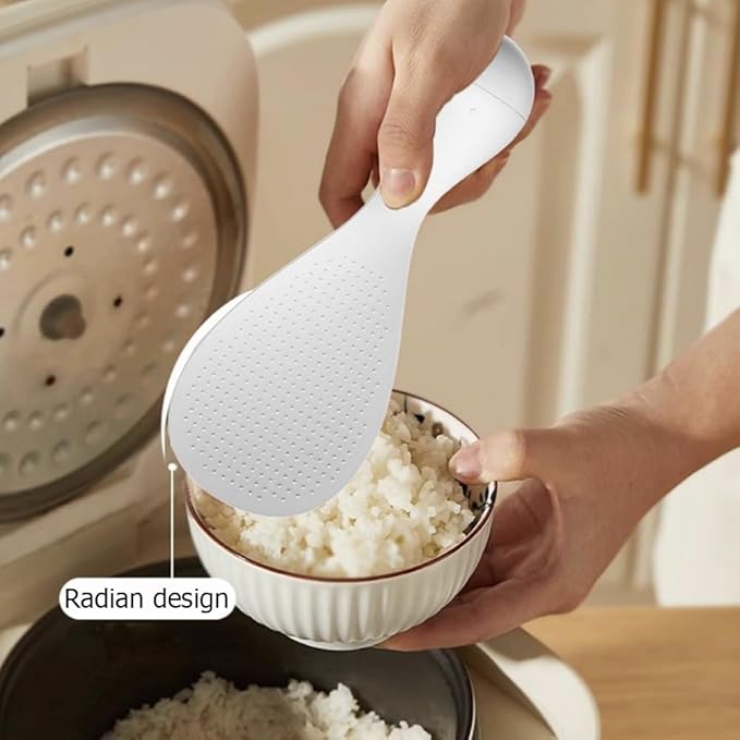 Tumbler Anti-Stick Plastic Rice Spoon,Creative Stand Up Non Stick Rice Spoon Scooper Spatula,Rice Cooker Practical Spoons Kitchen Utensils for Salads Mashed Potato