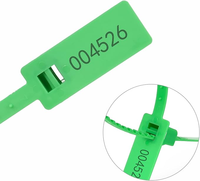 Heavy Duty Plastic Self Locking Tamper Evident Shipping Security Straps 337 mm 13.2" (100 Green)
