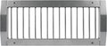 Repa Market 13" x 5" Inch Air Exhaust Grille for Round Ducts - Adjustable Louvre Blade - Galvanized Air Supply Vent Cover - Side Fit Round Surface Canal Ducting from 9.84" to 35.43" Inches