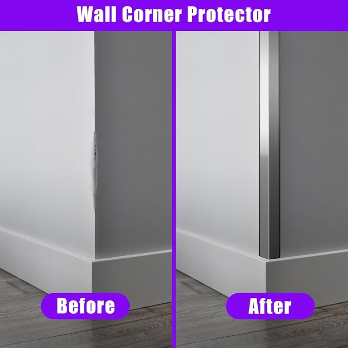 Stainless Steel Wall Corner Guard 2 x 2 x 48 inch 10 Pcs,304 Steel Corner Trim, Metal Wall Corner Protection Guards with 90-Degree Angle for Wall Protection and Decoration.