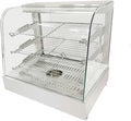 Countertop 26" Food Warmer Display Case 3 Shelf Hot Warming Showcase with Back Sliding Door and Water Tray,Black (26"(Silver))