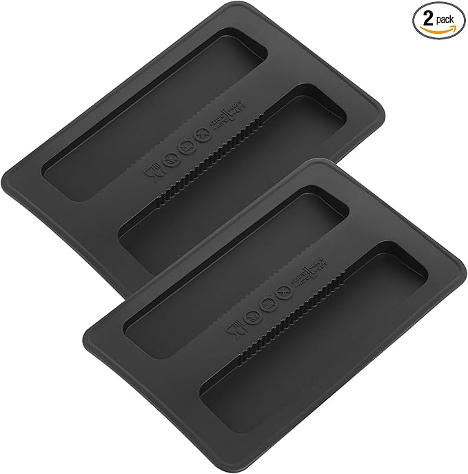 Toaster Cover, 2 Pcs Silicone 2 Slice Toaster Lid Toaster Appliances Top Cover Bread Maker Dust Cover Sandwich Machine Part Accessories (Black)