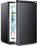 2.1 Cu.ft Small Freezer, Mini Upright Freezer with 7 Adjustable Thermostat, Removable Shelves, Reversible Single Door, for Bedroom/Home/Dorms/Apartment (Black)
