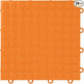 FlooringInc's Nitro 12"x12" Snap-Together Garage Flooring Tiles, Non-Slip Interlocking Plastic Floor Mat, Coin Pattern, Harley Orange, 24 Tiles, 24 Sq/Ft