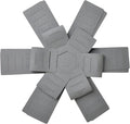 Pot & Pan Protectors, 3-Piece Silicone Cookware Protector Pad, Stacking Pan Protector. It Has a Unique Opening and Fixing Design That Can be Used to Protect and Separate Pots and Pans-Grey