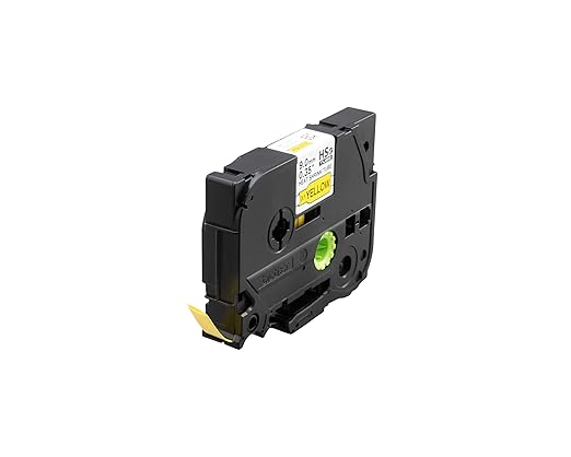 Brother HSe621E 9.0mm (0.35in) Black on Yellow 3:1 Heat Shrink Tube