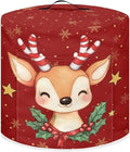 Moose Air Fryer Cover Dust Cover Compatible with Instant Pot Dust Protection Kitchen Appliance Cover with Top Handle and Storage Pockets Thanksgiving Holidays Decor M