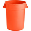 PRO&Family Commercial Round Trash Can, Ingredient Bin, Heavy-Duty Plastic, Anti-Static, Kitchen, Office, Outdoor Use (Orange, 44 Gallon)