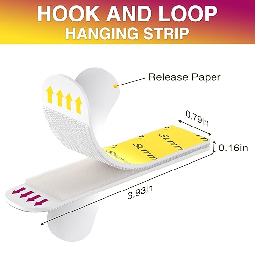Picture Hanging Strips Heavy Duty XL 20 Pairs/40Strips, Damage Free Hanging Picture Hangers, Removable Adhesive Hook and Loop Wall Strips, Frame Stickers No Nails for Home Decor Wall Posters